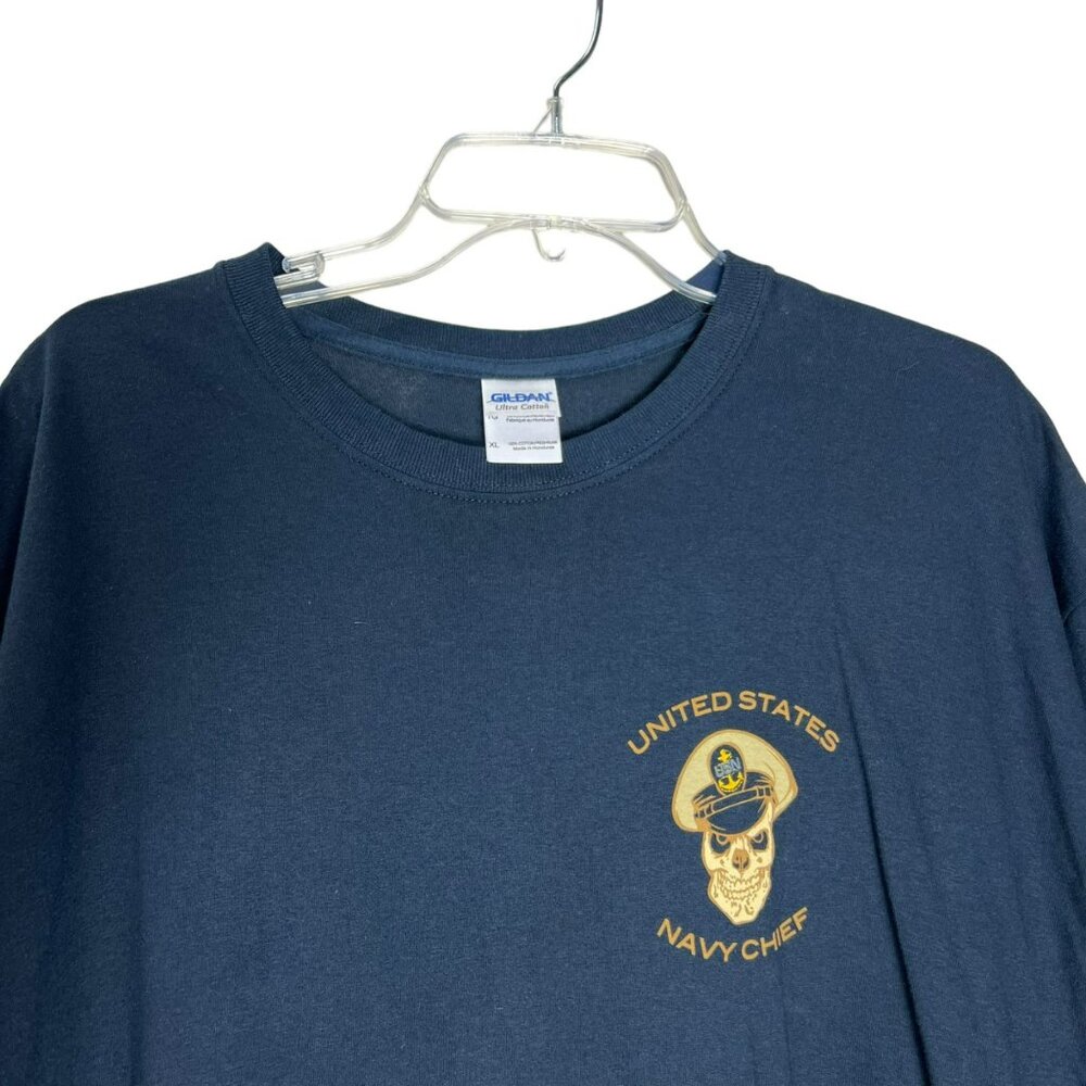 U.S Navy Chief Men's Blue T-Shirt Size XL 100% Cotton‎ - Picture 2 of 6